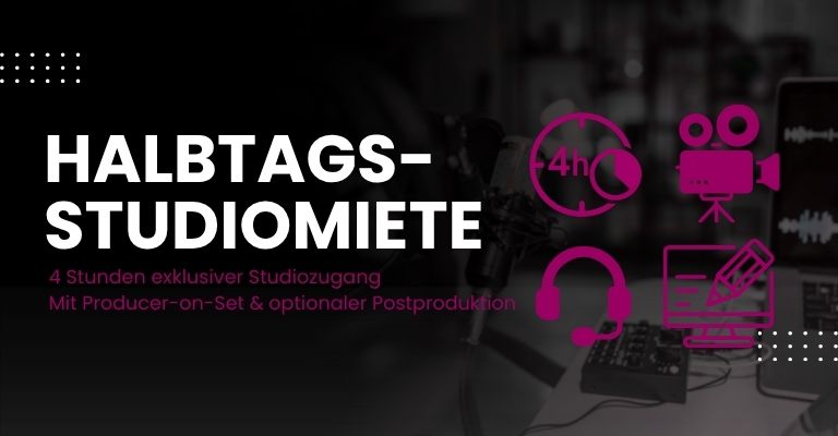 Studiomiete – Halber Tag