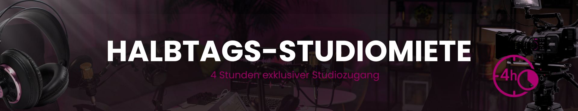 Studiomiete – Halber Tag