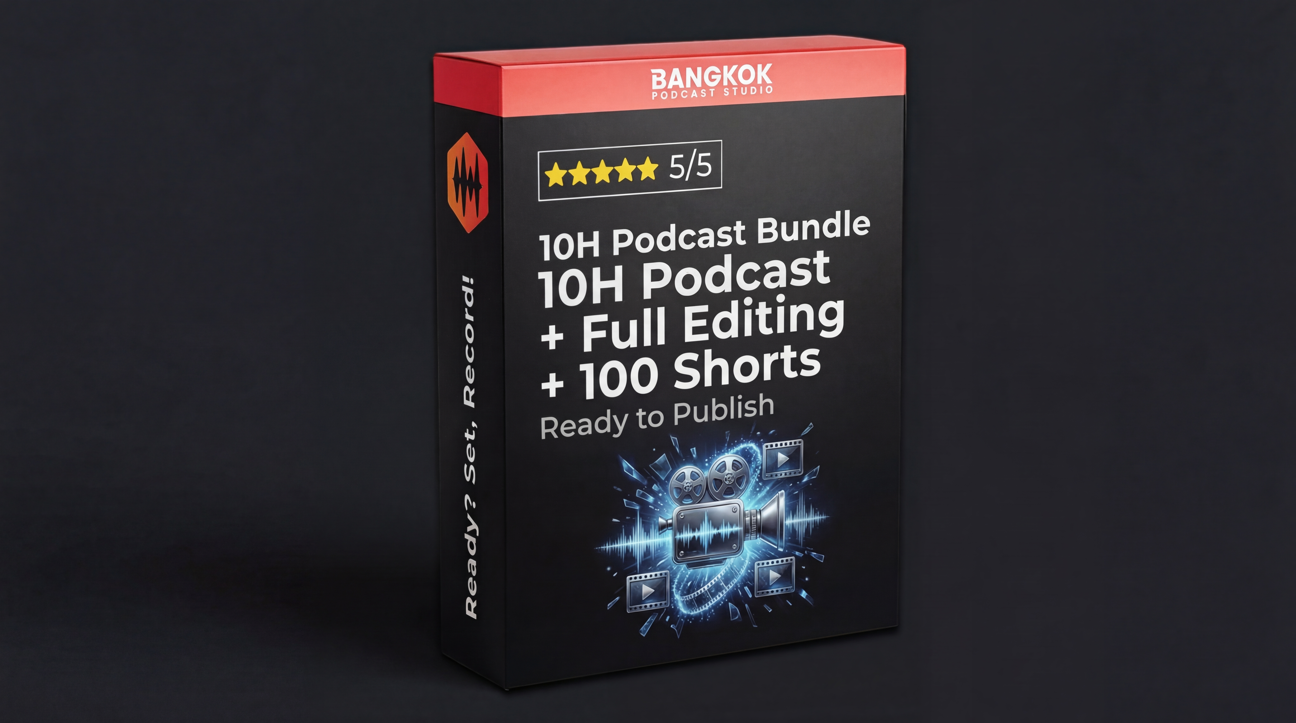 10H Elite Pass (+Full Editing + Viral Shorts / Save 42%) - Podcast Studios
